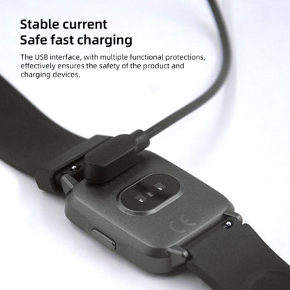 USB Interface 4 Pin Smart Watch Magnetic Charging Cable With Chip Protection, Length:60cm(Black) by bashfashion