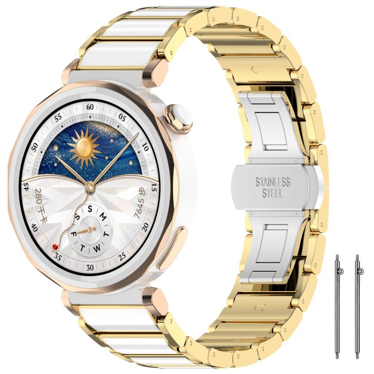 For Huawei Watch GT 6 41mm / GT 5 Pro 42mm xDfind Ceramic Stainless Steel Watch Band(Gold) by xDfind
