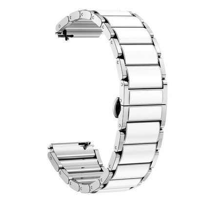 For Huawei Watch GT 6 41mm / GT 5 Pro 42mm xDfind Ceramic Stainless Steel Watch Band(Silver White) by xDfind