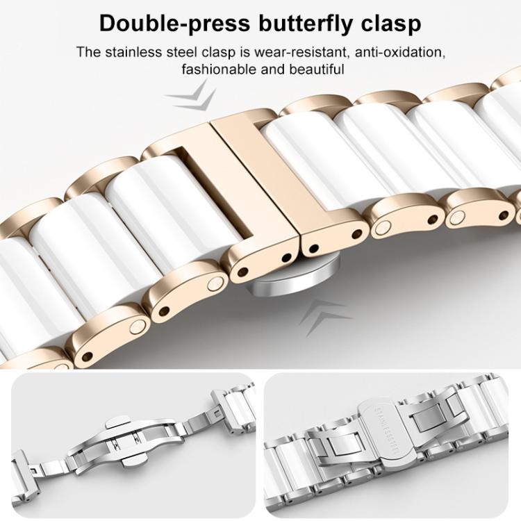 For Huawei Watch GT 6 41mm / GT 5 Pro 42mm xDfind Ceramic Stainless Steel Watch Band(Rose Glod) by xDfind