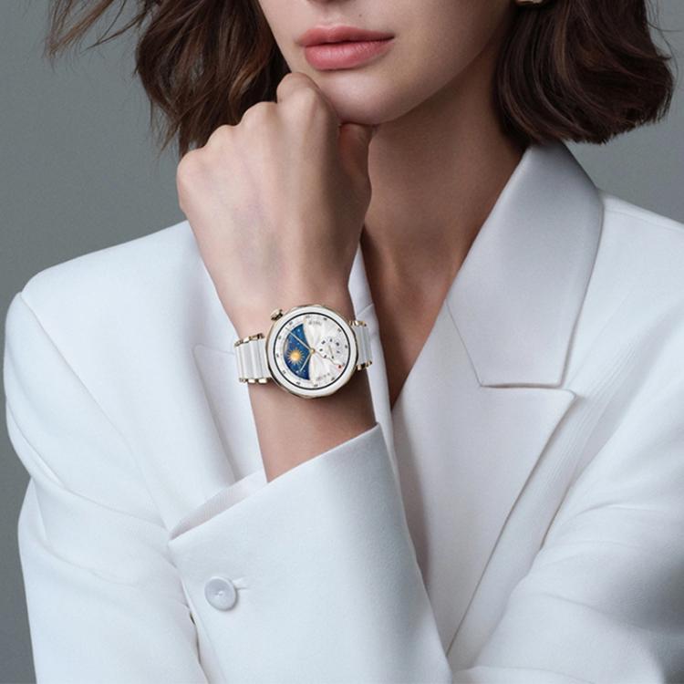 For Huawei Watch GT 6 41mm / GT 5 Pro 42mm xDfind Ceramic Stainless Steel Watch Band(Pure White) by xDfind