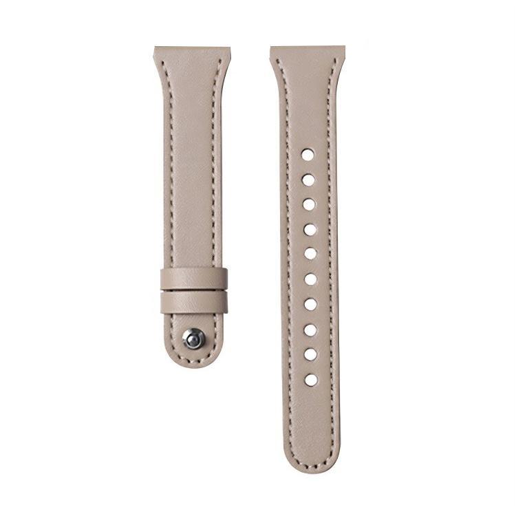 20mm xDfind Double Ring Single Rivet Genuine Leather Watch Band(Apricot) by xDfind