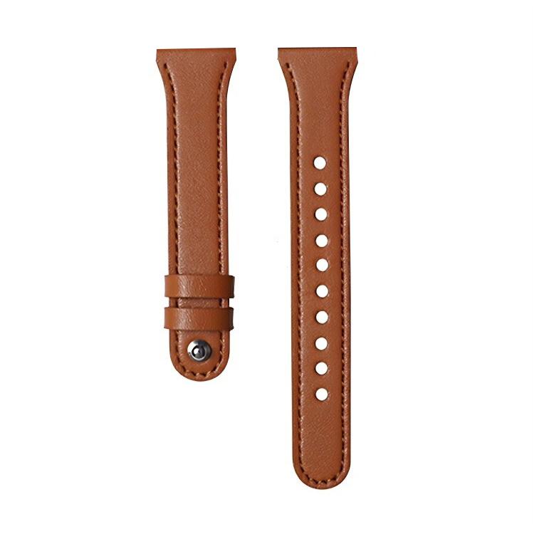 20mm xDfind Double Ring Single Rivet Genuine Leather Watch Band(Light Brown) by xDfind