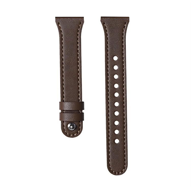 22mm xDfind Double Ring Single Rivet Genuine Leather Watch Band(Coffee) by xDfind