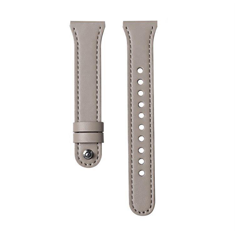 22mm xDfind Double Ring Single Rivet Genuine Leather Watch Band(Grey) by xDfind