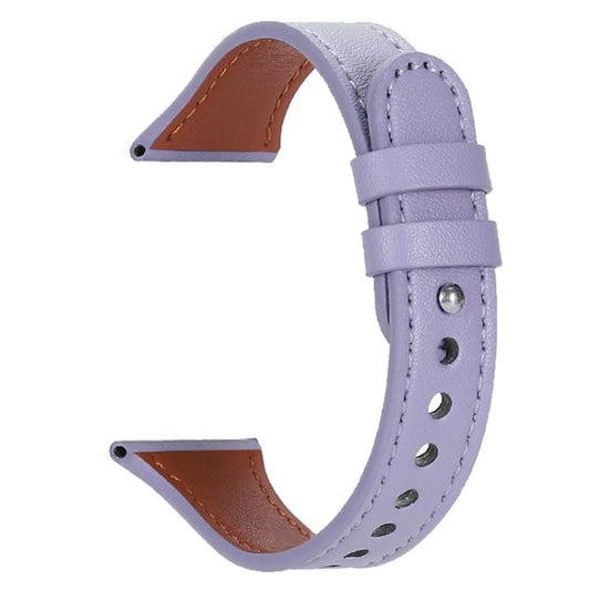 22mm xDfind Double Ring Single Rivet Genuine Leather Watch Band(Purple) by xDfind