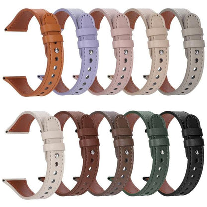 20mm xDfind Double Ring Single Rivet Genuine Leather Watch Band(Army Green) by xDfind