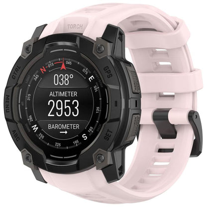 For Garmin Instinct 3 AMOLED 45mm / Solar 45mm xDfind Quick-release Silicone Watch Band(Light Pink) by xDfind