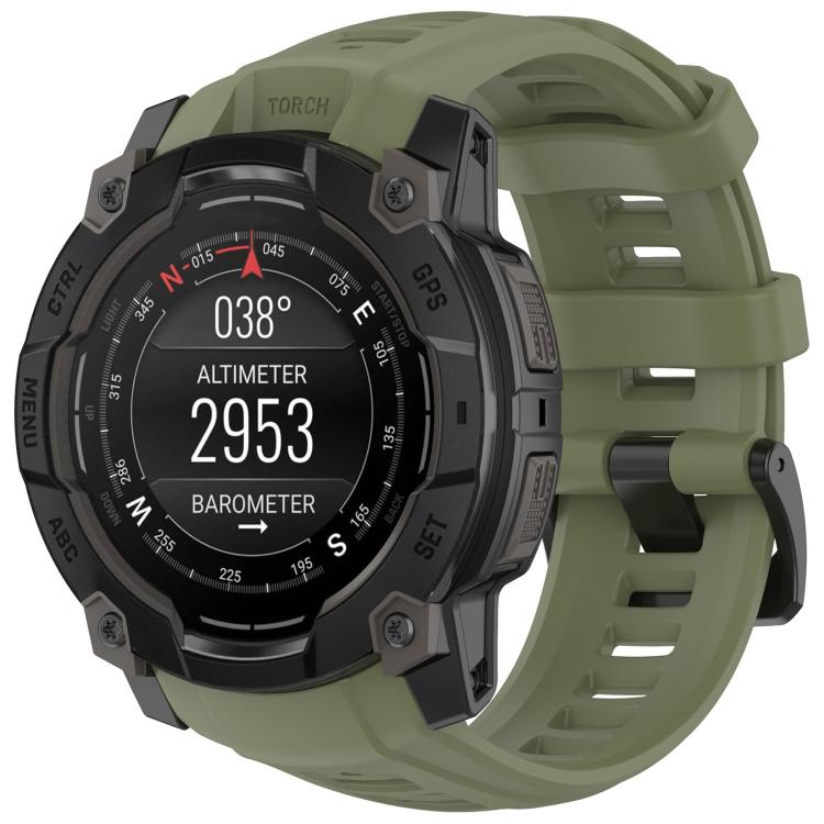 For Garmin Instinct 3 AMOLED 50mm / Solar 50mm xDfind Quick-release Silicone Watch Band(Jungle Green) by xDfind