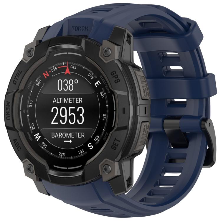 For Garmin Instinct 3 AMOLED 50mm / Solar 50mm xDfind Quick-release Silicone Watch Band(Midnight Blue) by xDfind