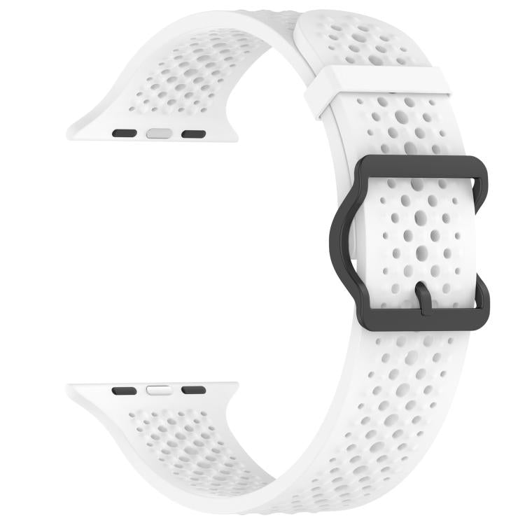 For Apple Watch 42 / 44 / 45 / 46 / 49mm xDfind Breathable Silicone Watch Band(White) by xDfind