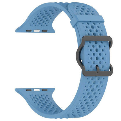 For Apple Watch 42 / 44 / 45 / 46 / 49mm xDfind Breathable Silicone Watch Band(Blue) by xDfind