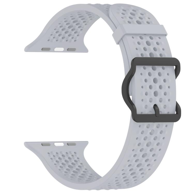 For Apple Watch 42 / 44 / 45 / 46 / 49mm xDfind Breathable Silicone Watch Band(Grey) by xDfind