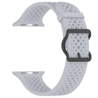 For Apple Watch 42 / 44 / 45 / 46 / 49mm xDfind Breathable Silicone Watch Band(Grey) by xDfind