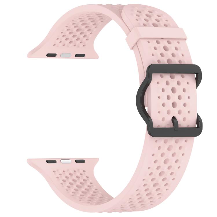 For Apple Watch 38 / 40 / 41 / S10 42mm xDfind Breathable Silicone Watch Band(Pink) by xDfind