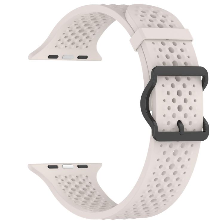 For Apple Watch 38 / 40 / 41 / S10 42mm xDfind Breathable Silicone Watch Band(Starlight) by xDfind