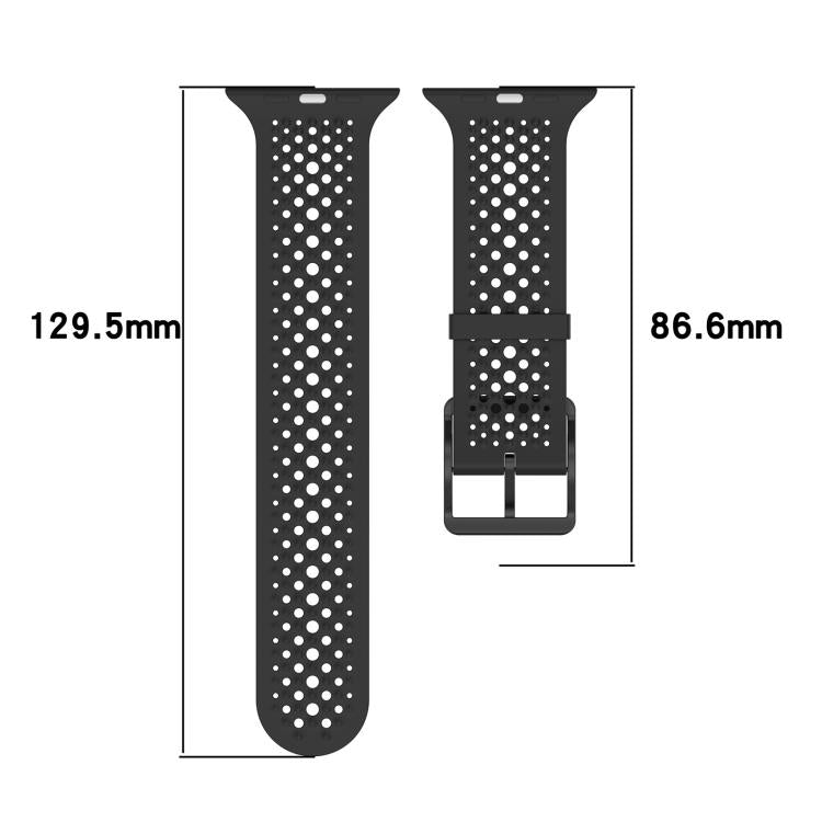 For Apple Watch 38 / 40 / 41 / S10 42mm xDfind Breathable Silicone Watch Band(Starlight) by xDfind