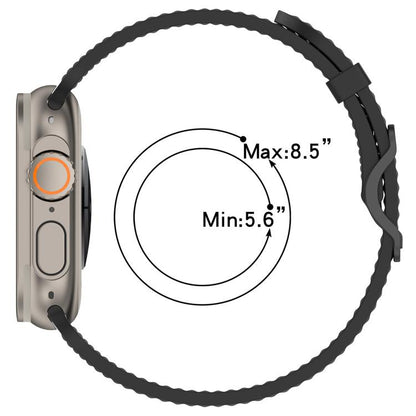 For Apple Watch 38 / 40 / 41 / S10 42mm xDfind Breathable Silicone Watch Band(Titanium Grey) by xDfind