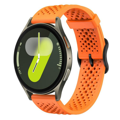For Samsung Galaxy Watch 7 / 6 / 5 / FE xDfind Breathable Silicone Watch Band(Orange) by xDfind