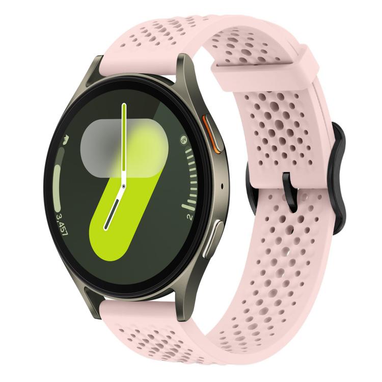 For Samsung Galaxy Watch 7 / 6 / 5 / FE xDfind Breathable Silicone Watch Band(Pink) by xDfind