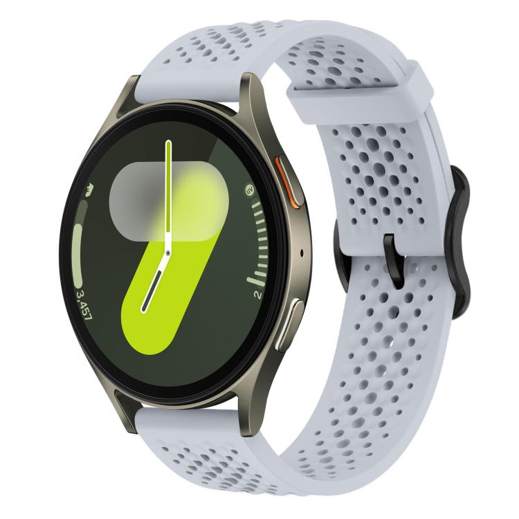 For Samsung Galaxy Watch 7 / 6 / 5 / FE xDfind Breathable Silicone Watch Band(Grey) by xDfind
