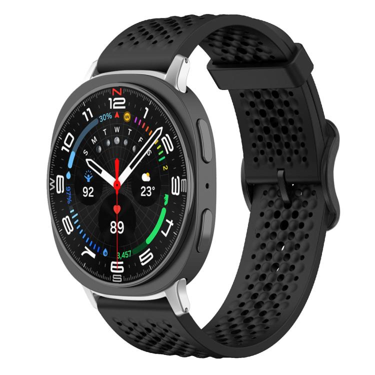 For Samsung Galaxy Watch8 / 8 Classic xDfind Breathable Silicone Watch Band(Black) by xDfind