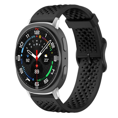 For Samsung Galaxy Watch8 / 8 Classic xDfind Breathable Silicone Watch Band(Black) by xDfind