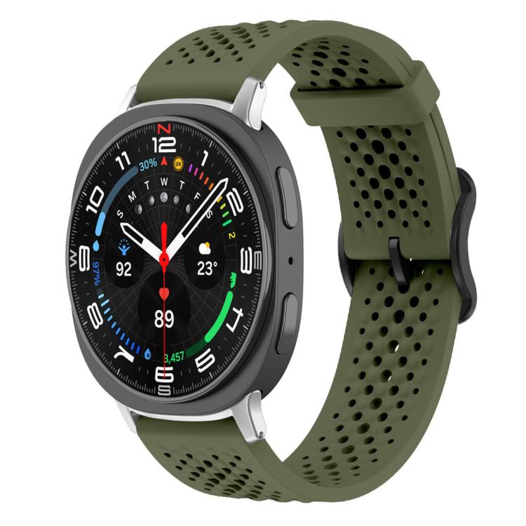 For Samsung Galaxy Watch8 / 8 Classic xDfind Breathable Silicone Watch Band(Army Green) by xDfind