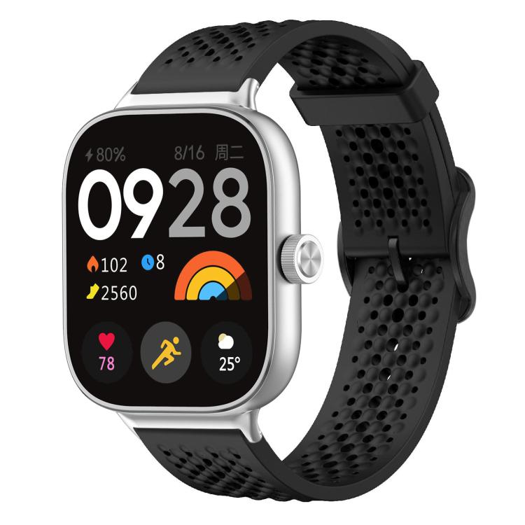 For Xiaomi Band 9 Pro/8 Pro/Redmi Watch 6/5/4 xDfind Breathable Silicone Watch Band(Black) by xDfind