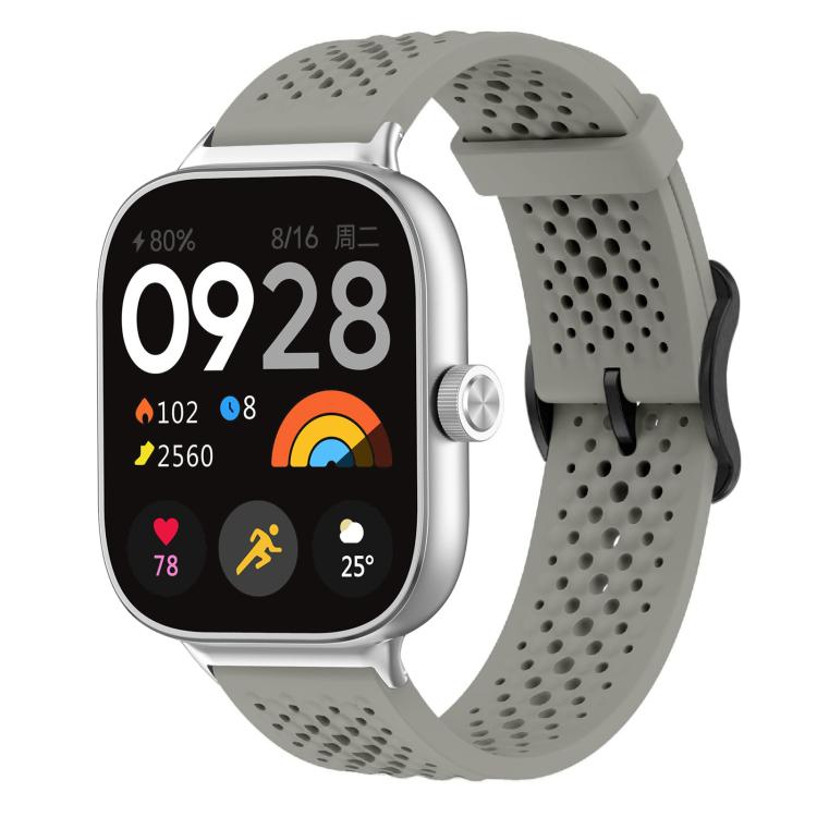 For Xiaomi Band 9 Pro/8 Pro/Redmi Watch 6/5/4 xDfind Breathable Silicone Watch Band(Titanium Grey) by xDfind
