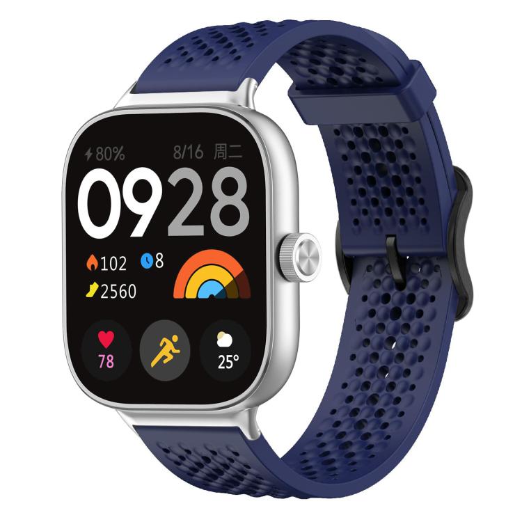 For Xiaomi Band 9 Pro/8 Pro/Redmi Watch 6/5/4 xDfind Breathable Silicone Watch Band(Midnight Blue) by xDfind