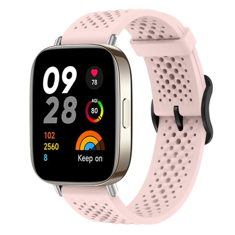 For Redmi Watch 3 xDfind Breathable Silicone Watch Band(Pink) by xDfind