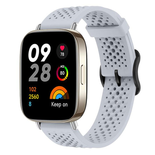 For Redmi Watch 3 xDfind Breathable Silicone Watch Band(Grey) by xDfind