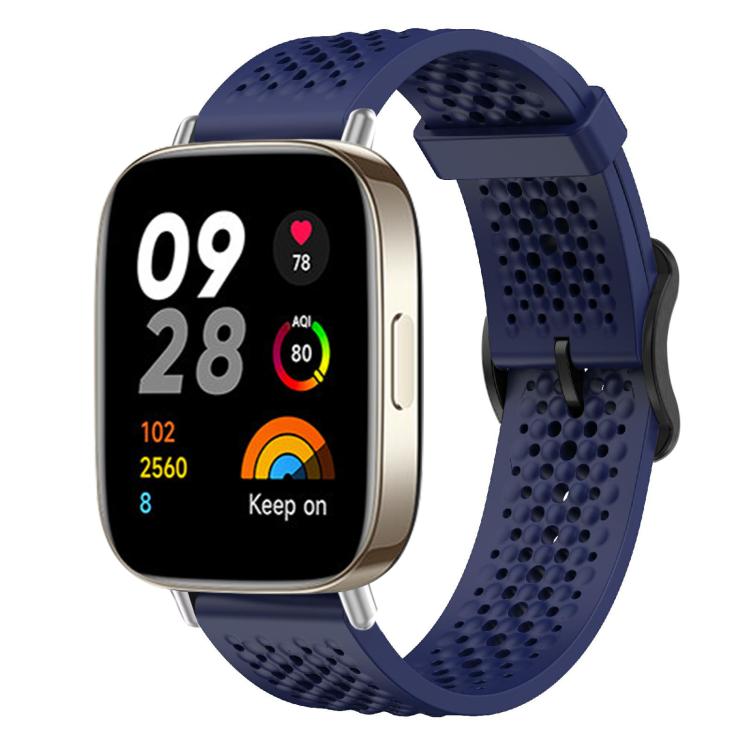 For Redmi Watch 3 xDfind Breathable Silicone Watch Band(Midnight Blue) by xDfind