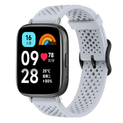 For Redmi Watch 3 Active / Watch 3 Lite xDfind Breathable Silicone Watch Band(Grey) by xDfind