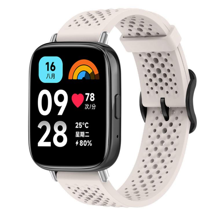 For Redmi Watch 3 Active / Watch 3 Lite xDfind Breathable Silicone Watch Band(Starlight) by xDfind