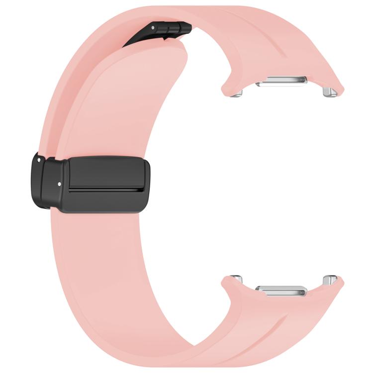 For Samsung Galaxy Watch Ultra / Ultra 2025 xDfind Flat Head Groove Folding Black Buckle Silicone Watch Band(Light Pink) by xDfind