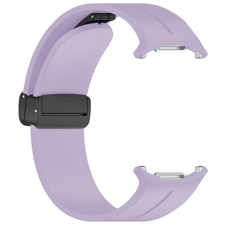 For Samsung Galaxy Watch Ultra / Ultra 2025 xDfind Flat Head Groove Folding Black Buckle Silicone Watch Band(Purple) by xDfind