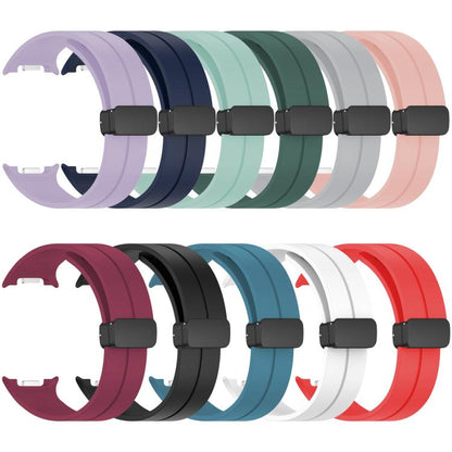 For Samsung Galaxy Watch Ultra / Ultra 2025 xDfind Flat Head Groove Folding Black Buckle Silicone Watch Band(Rock Blue) by xDfind