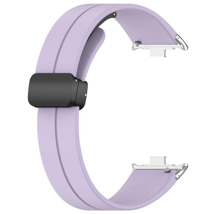 For Xiaomi Band 9 Pro/8 Pro/Redmi Watch 6/5/4 xDfind Flat Head Groove Folding Black Buckle Silicone Watch Band(Purple) by xDfind