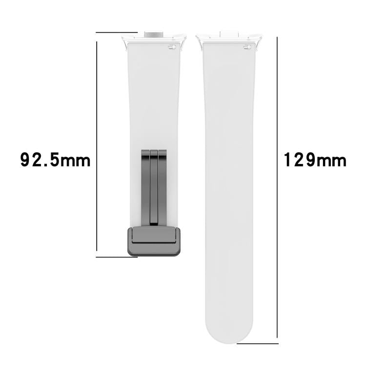 For Redmi Watch 3 xDfind Flat Head Groove Folding Black Buckle Silicone Watch Band(Emerald Green) by xDfind