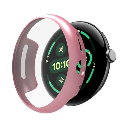 For Google Pixel Watch 3 45mm Integrated Full Coverage TPU Watch Protective Cover(Pink) by bashfashion