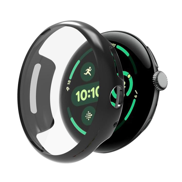 For Google Pixel Watch 3 45mm Integrated Full Coverage TPU Watch Protective Cover(Black) by bashfashion