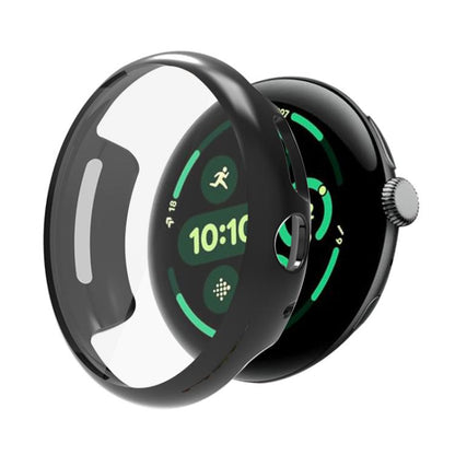 For Google Pixel Watch 3 45mm Integrated Full Coverage TPU Watch Protective Cover(Black) by bashfashion