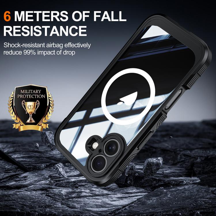 For iPhone 17 RedPepper Tempered Glass MagSafe Phone Case(Black) by RedPepper