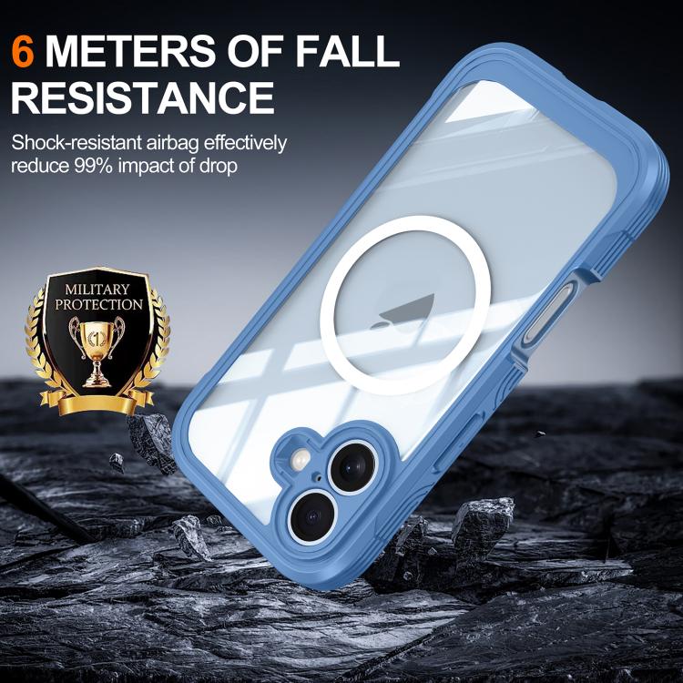 For iPhone 17 RedPepper Tempered Glass MagSafe Phone Case(Blue) by RedPepper