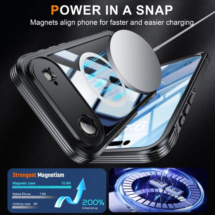 For iPhone Air RedPepper Tempered Glass MagSafe Phone Case(Black) by RedPepper