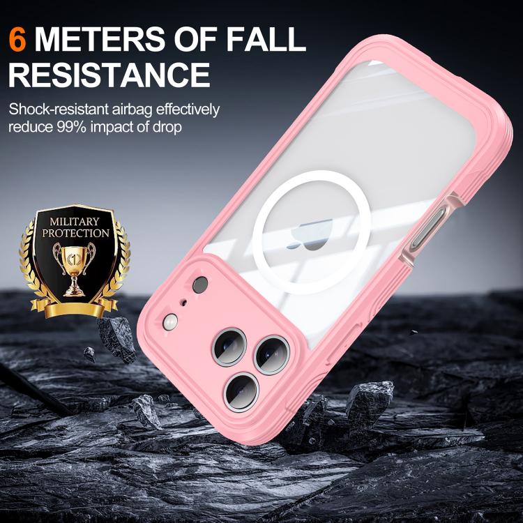 For iPhone 17 Pro RedPepper Tempered Glass MagSafe Phone Case(Pink) by RedPepper