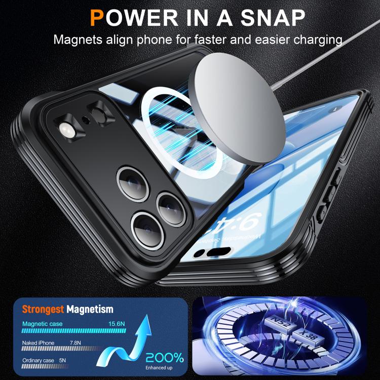 For iPhone 17 Pro RedPepper Tempered Glass MagSafe Phone Case(Black) by RedPepper