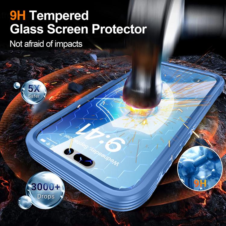 For iPhone 17 Pro RedPepper Tempered Glass MagSafe Phone Case(Blue) by RedPepper